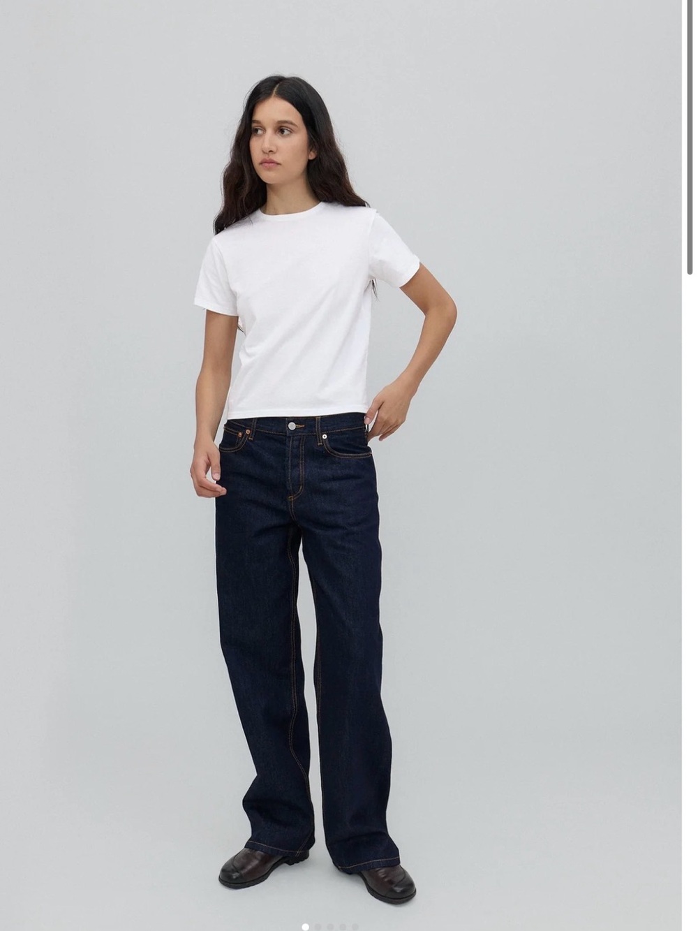 Boyfriend Jeans in Dark Indigo Wash